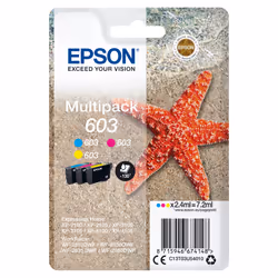 Epson Multipack 3-colours 603 Ink, Rendement standard, 2,4 ml, 130 pages, 1 pièce(s), Multi pack