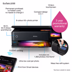 Epson EcoTank L8180 Jet d'encre A3+ 5760 x 1440 DPI 32 ppm Wifi - Vue supplémentaire 17