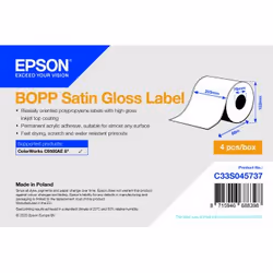 Epson C33S045737, Polypropylène (PP), Jet d'encre, Acrylique, Permanent, Gloss, Epson ColorWorks C7500G Epson ColorWorks C750 ...