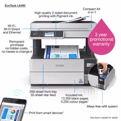 Epson EcoTank L6490 Jet d'encre A4 4800 x 1200 DPI 37 ppm Wifi - Vue supplémentaire 7