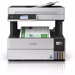 Epson EcoTank ET-5150, Jet d'encre, Impression couleur, 4800 x 1200 DPI, A4, Impression directe, Noir, Blanc