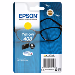Epson Singlepack Yellow 408 DURABrite Ultra Ink, Rendement standard, Encre à pigments, 14,7 ml, 1100 pages, 1 pièce(s), Paque ...