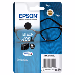 Epson Singlepack Black 408L DURABrite Ultra Ink, Rendement standard, Encre à pigments, 36,9 ml, 2200 pages, 1 pièce(s), Paque ...