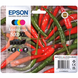 Epson 503XL, Rendement élevé (XL), 9,2 ml, 6,4 ml, 4 pièce(s), Multi pack
