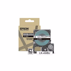 Epson LK-4WBJ, Noir, Blanc, Transfert thermique, Mat, LabelWorks LW-C410, 1,2 cm
