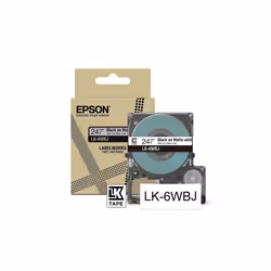 Epson LK-6WBJ, Noir, Blanc, Transfert thermique, Mat, 2,4 cm