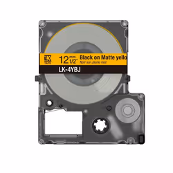 Epson C53S672073, Noir sur jaune, Epson, LK-6RBJ, 1,2 cm