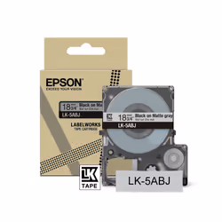 Epson C53S672087, Noir sur gris, LK, Rhino, LabelWorks LW-C410, LabelWorks LW-C610, 1,8 cm, 8 m