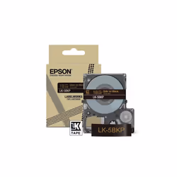 Epson LK-5BKP, Noir, Or, Transfert thermique, LabelWorks LW-C410, 1,8 cm