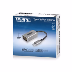 Eminent AB7871 adaptateur graphique USB 1920 x 1080 pixels Aluminium, Noir