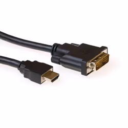ACT AK3740, 2 m, HDMI, DVI-D, Or, Beige, Polyvinyl chloride (PVC)