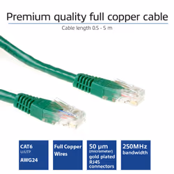 ACT Câble patch CAT6 Vert