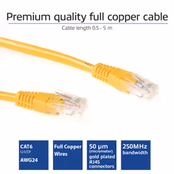 ACT Câble patch CAT6 Jaune