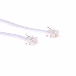 ACT RJ12 - RJ12 cable, White 5.0m, 5 m, RJ12, RJ12, Blanc, Mâle, Mâle