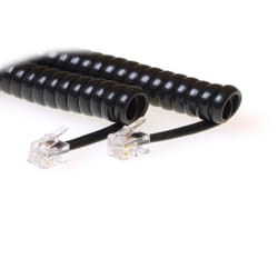 ACT Coiled phonehorn cable 1,5 m Noir