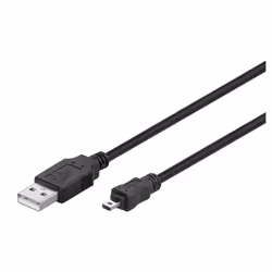 Microconnect USBAMB82, 1,8 m, USB A, Mini-USB B, USB 2.0, Mâle/Mâle, Noir
