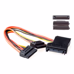 ACT AK3201, 0,15 m, SATA 15 broches, SATA 15 broches, Mâle, Femelle