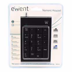 Ewent EW3102 clavier numérique PC/serveur USB Noir