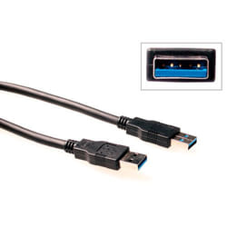 ACT SB3002 câble USB 2,00 m USB A Noir