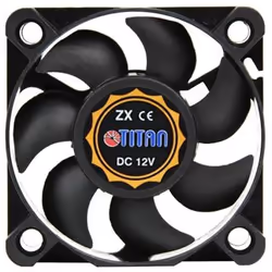 Titan TFD-5010M12Z, Ventilateur, 5 cm, 4500 tr/min, 23 dB, 8,63 cfm, Noir