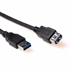ACT SB3040, 0,5 m, USB A, USB A, Mâle/Femelle, Noir
