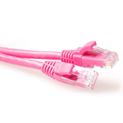 ACT CAT6A UTP 3m câble de réseau Rose
