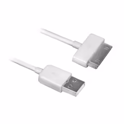 Ewent EW9903, Blanc, USB A, Apple 30-pin, 1,5 m, Mâle, Mâle