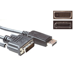 ACT AK3998 câble vidéo et adaptateur 5 m DisplayPort DVI-D Noir