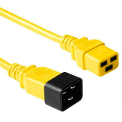 ACT C19 - C20, 3.00m Jaune 3 m Coupleur C19 Coupleur C20