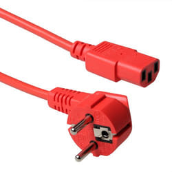 ACT Schuko - C13, 1.2m Rouge 1,2 m Coupleur C13