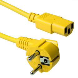 ACT Schuko - C13, 1.2m Jaune 1,2 m Coupleur C13