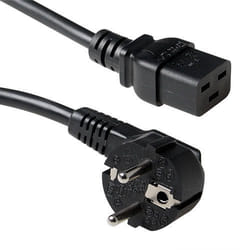 ACT AK5186 câble électrique Noir 3 m CEE7/7 Coupleur C19