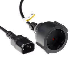ACT AK5219, 0,6 m, Coupleur C14, Prise d'alimentation type F, 250 V, 10 A