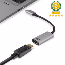 ACT AC7030 câble vidéo et adaptateur 0,15 m USB Type-C DisplayPort Gris