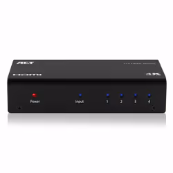 ACT AC7830, HDMI, 4x HDMI, 1.4a, 3840 x 2160 pixels, Noir, 30 Hz