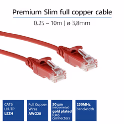 ACT DC9502 câble de réseau Rouge 2 m Cat6 U/UTP (UTP)