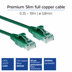 ACT DC9703 câble de réseau Vert 3 m Cat6 U/UTP (UTP)
