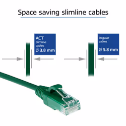 ACT DC9752 câble de réseau Vert 0,25 m Cat6 U/UTP (UTP)