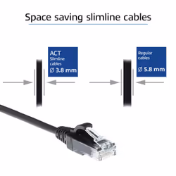 ACT DC9903 câble de réseau Noir 3 m Cat6 U/UTP (UTP)