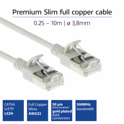 ACT DC7001 câble de réseau Gris 1 m Cat6a U/FTP (STP)