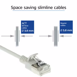 ACT DC7001 câble de réseau Gris 1 m Cat6a U/FTP (STP)