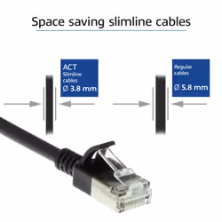 ACT DC7900 câble de réseau Noir 0,5 m Cat6a U/FTP (STP)