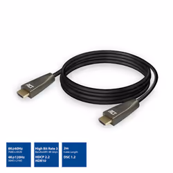 ACT AC3909, 2 m, HDMI Type A (Standard), HDMI Type A (Standard), 48 Gbit/s, Noir