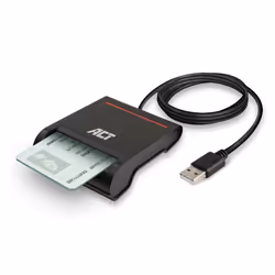 ACT AC6015 lecteur de cartes à puce Intérieure USB USB 2.0 Noir