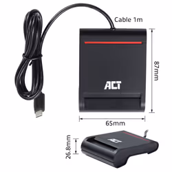 ACT AC6020 lecteur de cartes à puce Intérieure USB USB 2.0 Noir - Vue supplémentaire 4