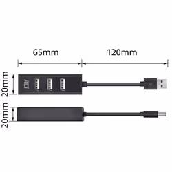 ACT AC6205 hub & concentrateur USB 2.0 480 Mbit/s Noir