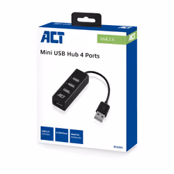 ACT AC6205 hub & concentrateur USB 2.0 480 Mbit/s Noir - Vue supplémentaire 6