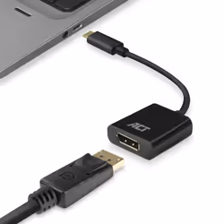 ACT AC7320, 0,15 m, USB Type-C, DisplayPort, Mâle, Femelle, Droit