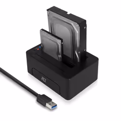 ACT AC1504, HDD, SSD, SATA, 2.5,3.5", USB 3.2 Gen 1 (3.1 Gen 1) Type-B, 5 Gbit/s, Noir