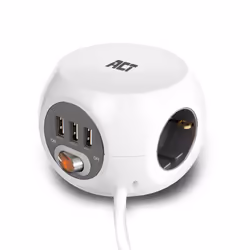 ACT AC2405, 1,5 m, Intérieure, Type F, Type F (CEE 7/4), Courbe, 1,5 mm²